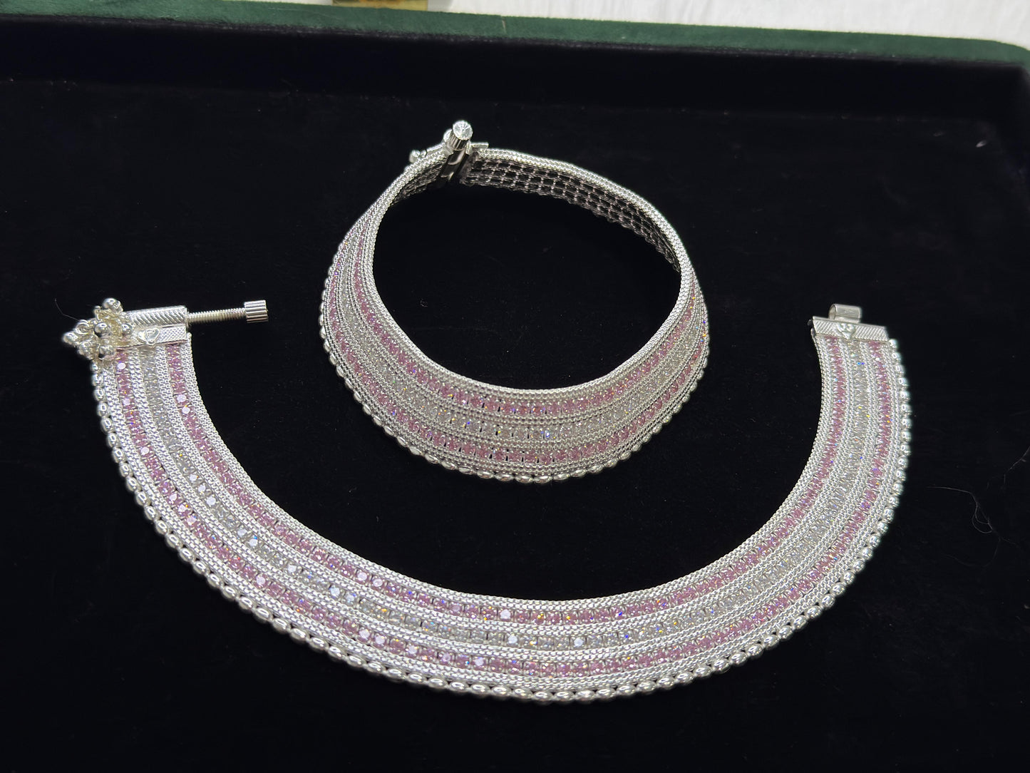 PURE SILVER HEAVY BRIDAL ANKLETS SJ0017
