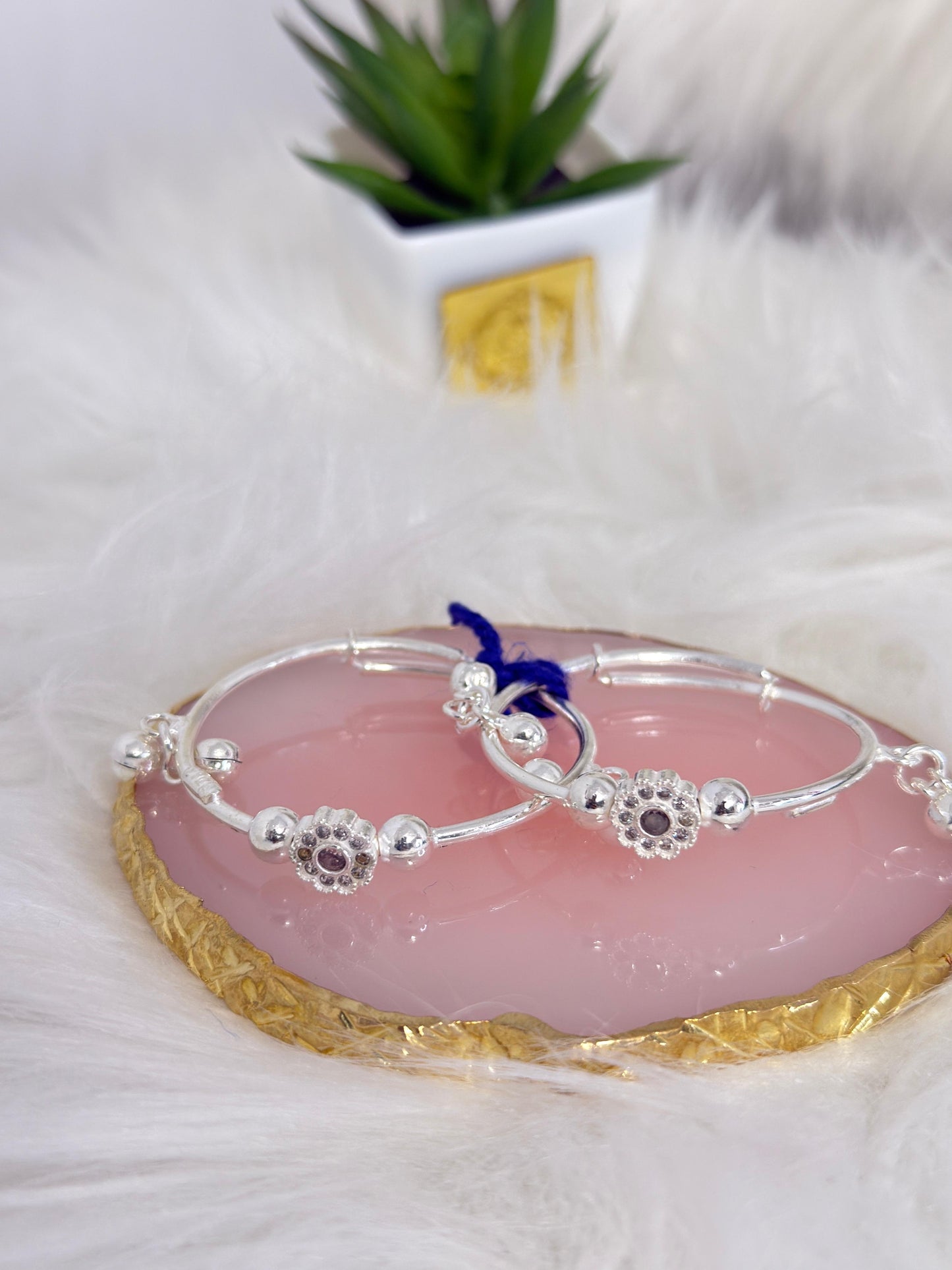 PURE SILVER BABIES ADJUSTABLE KANGAN BK004