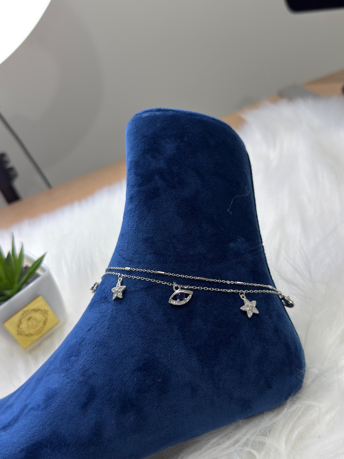 PURE SILVER EVILEYES ANKLETS SJ0022