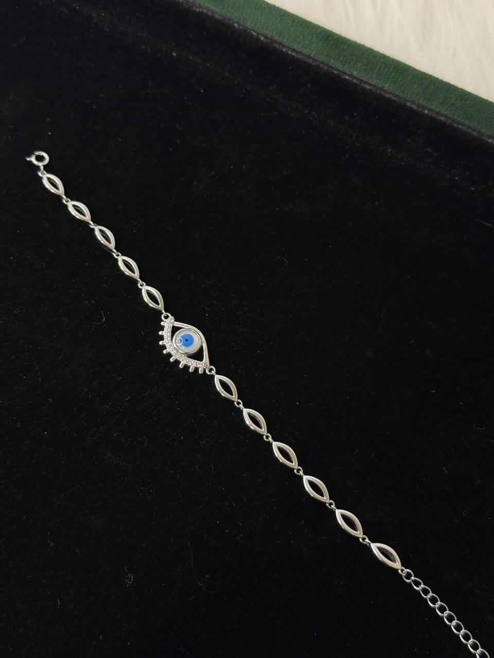 REAL SILVER EVIL EYE WOMEN BRACELET WB0031