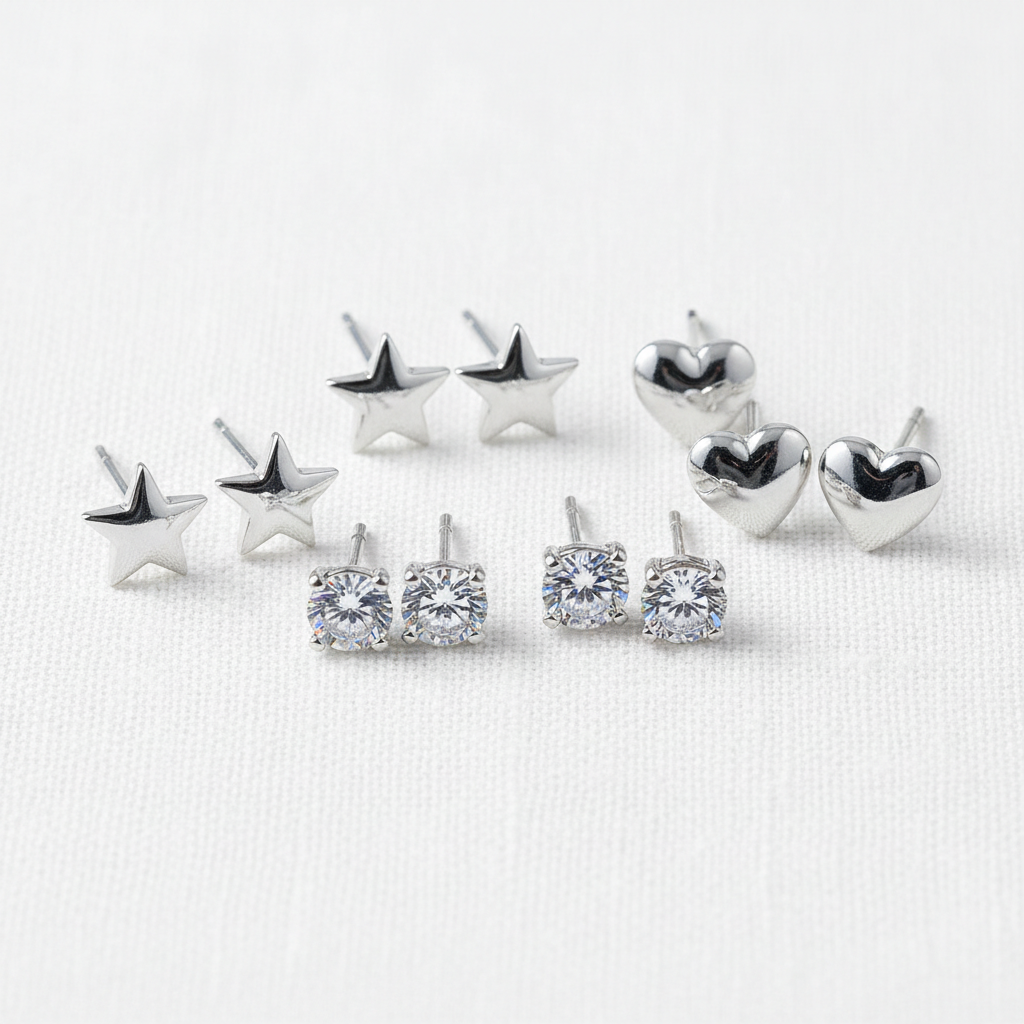 PURE SILVER GIRLISH EARRINGS