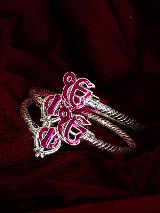 PURE SILVER OPENABLE KANGANS FOR BABIES  SIKHI STYLE BK0013
