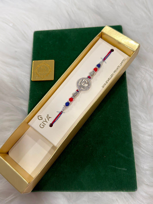 Pure silver Thread Rakhi Ikonkaar TR002