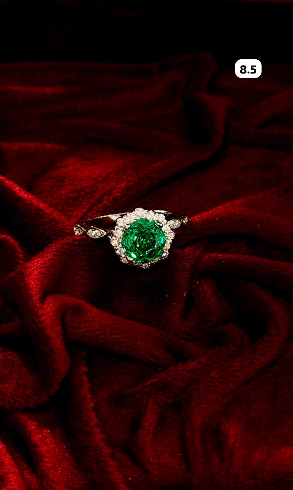 Pure Silver Women Ring flower cut WR0109