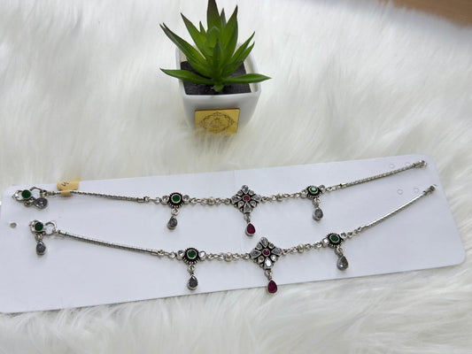 PURE SILVER ANTIQUE ANKLETS SJ0014