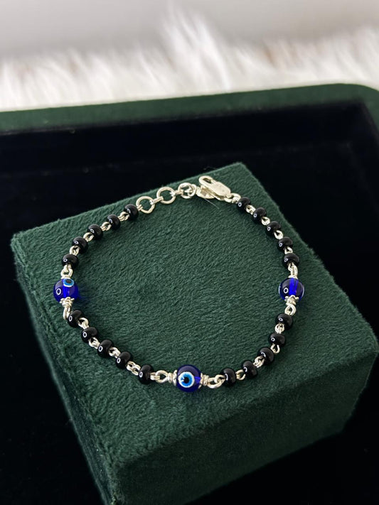 REAL SILVER EVIL EYE NAZARIA BRACELET WB0057