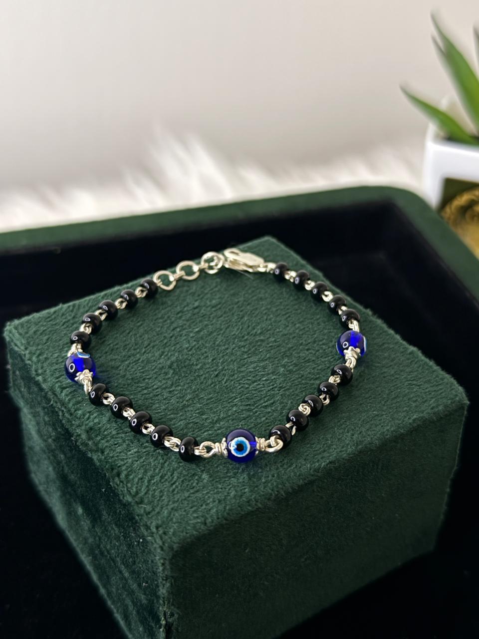 REAL SILVER EVIL EYE NAZARIA BRACELET WB0057