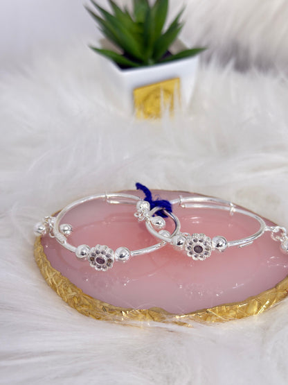 PURE SILVER BABIES ADJUSTABLE KANGAN BK004