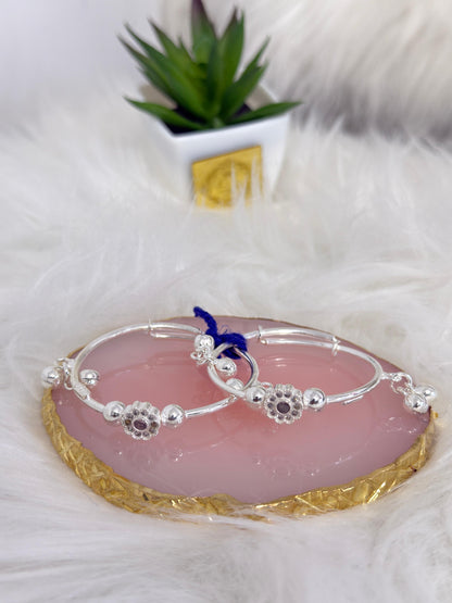 PURE SILVER BABIES ADJUSTABLE KANGAN BK004