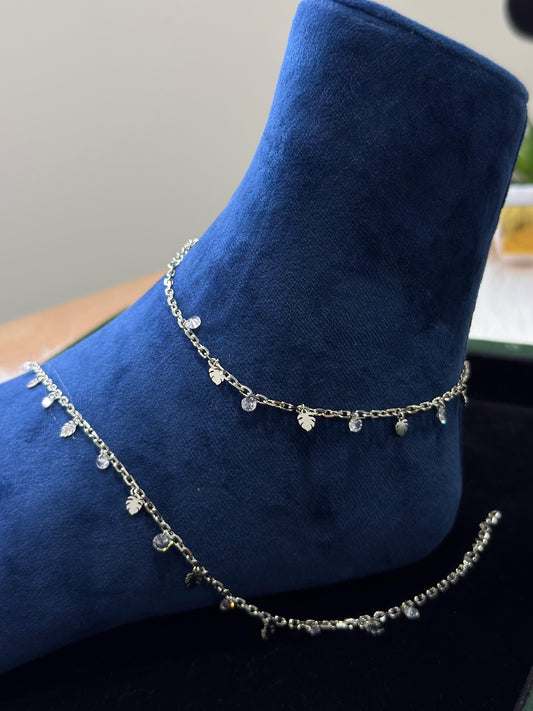 PURE SILVER SLEEK ANKLETS SJ0025