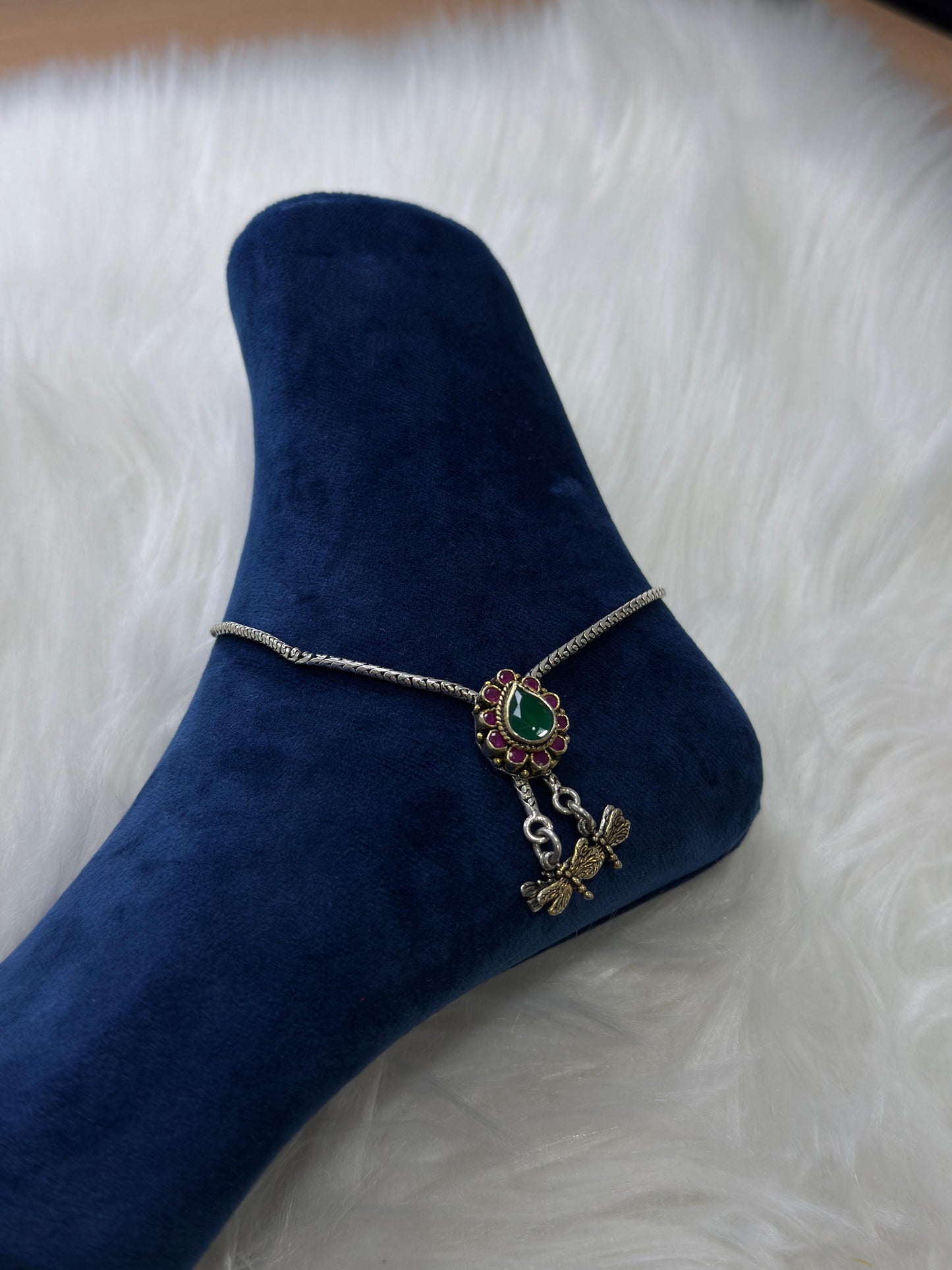 PURE ANTIQUE SILVER ANKLETS SJ0019