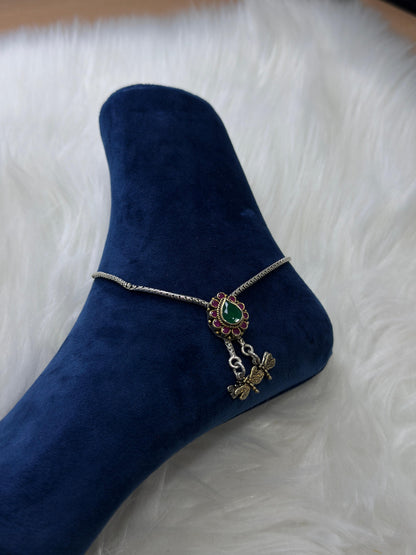 PURE ANTIQUE SILVER ANKLETS SJ0019