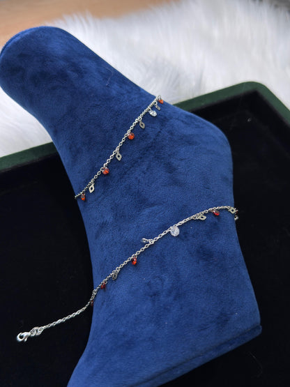 PURE SILVER SLEEK ANKLETS SJ0024