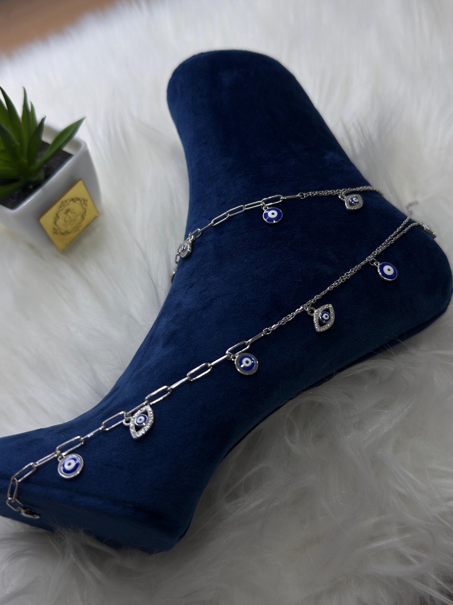 PURE SILVER EVILEYES ANKLETS SJ0021