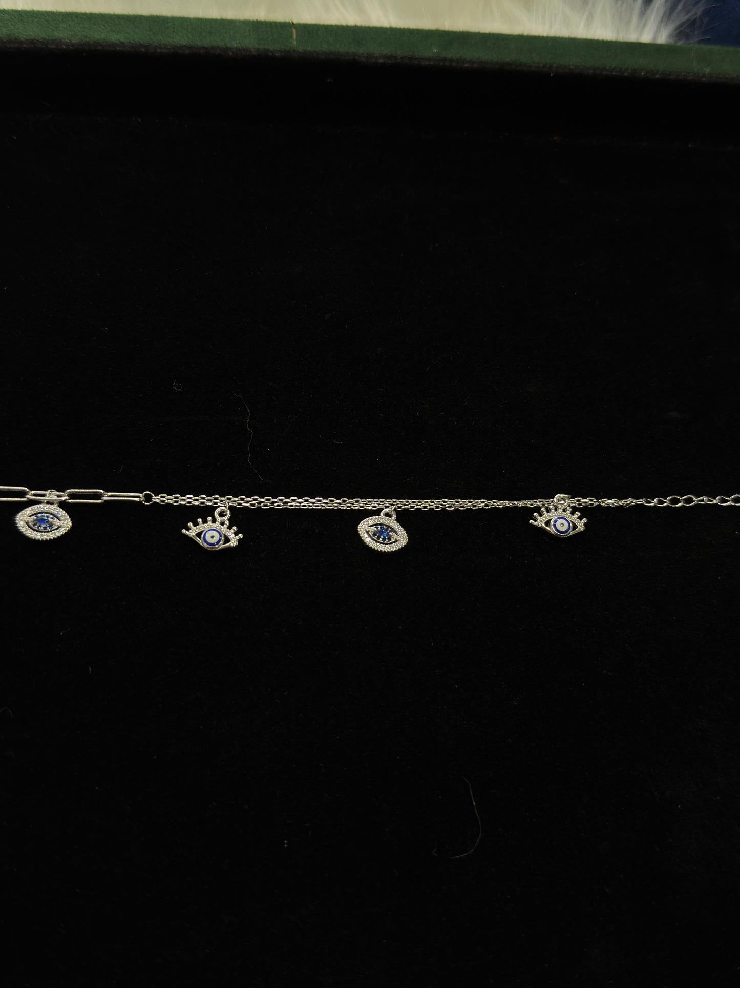 PURE SILVER EVILEYES SINGLE ANKLET SJ0023