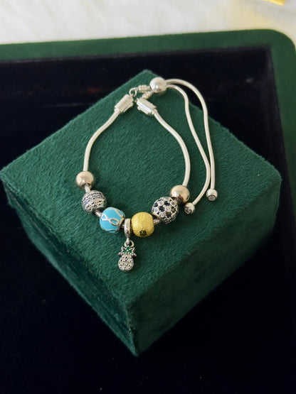 REAL SILVER CHARM CHAIN BRACALET FOR WOMEN WB0043