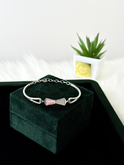 Real Silver Bangle style Chain bracelet WB0042