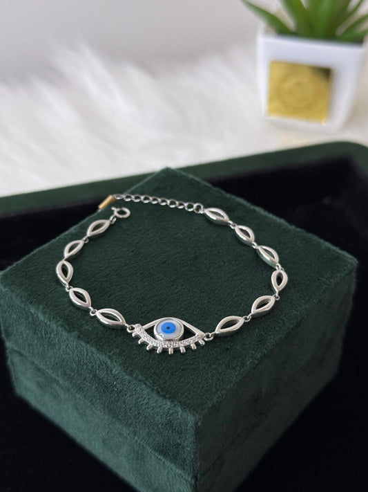 REAL SILVER EVIL EYE WOMEN BRACELET WB0031