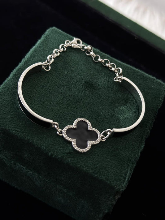 REAL SILVER VC BANGLE STYLE CHAIN BRACELET FOR WOMEN WB0061